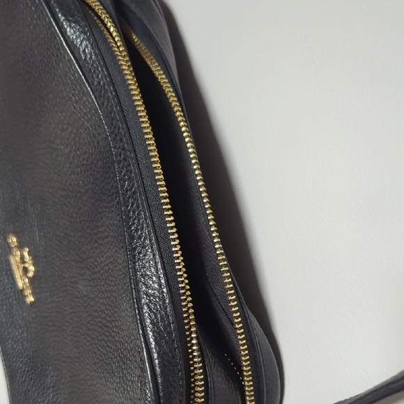 Coach Black Crossbody Bag with Gold Accents - Picture 3 of 9